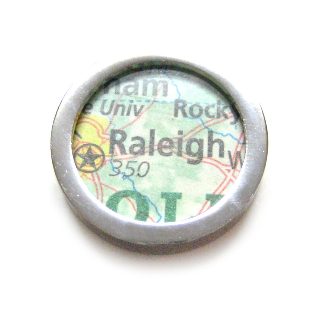 Raleigh North Carolina Map Pendant Magnet